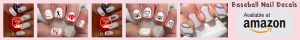amazon baseball nail decals banner thin long pink