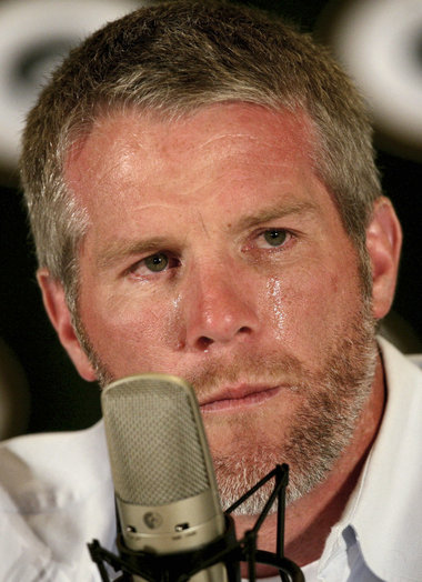 brett favre crying