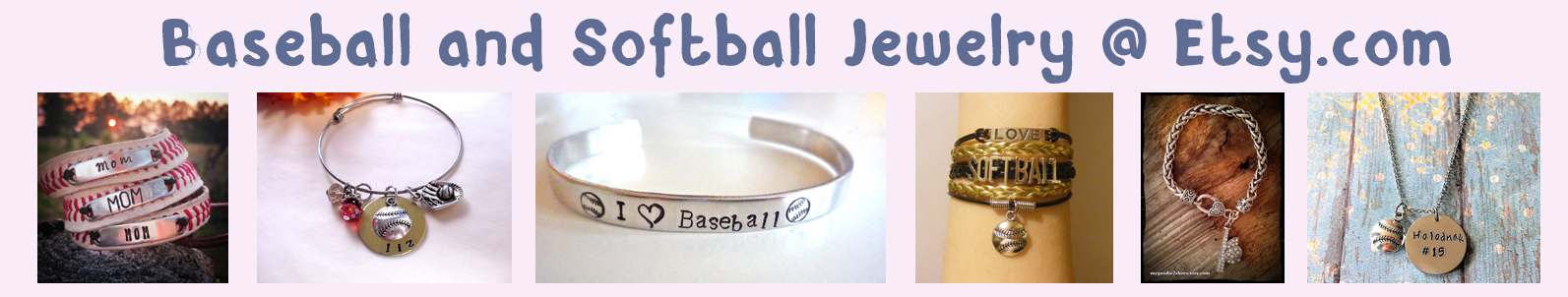 etsy baseball jewelry banner light pink