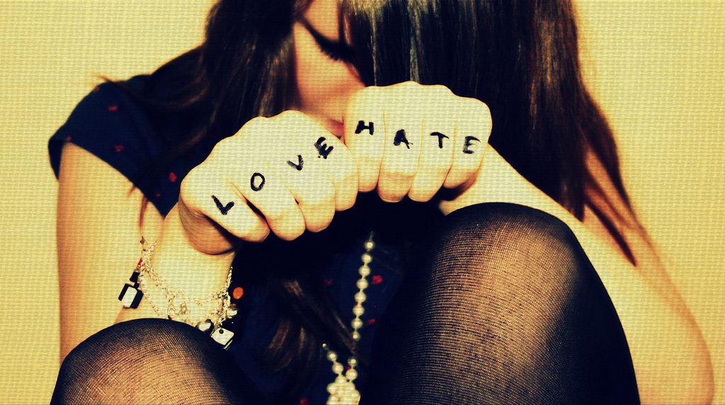 love hate tattoos