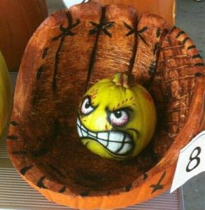 pumpkin softball glove