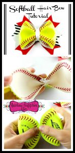softball hair bow