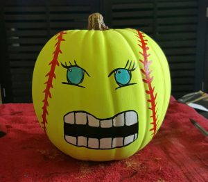 softball pumpkin