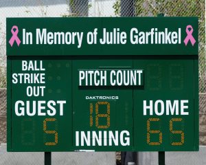 julie garfinkel memorial scoreboard