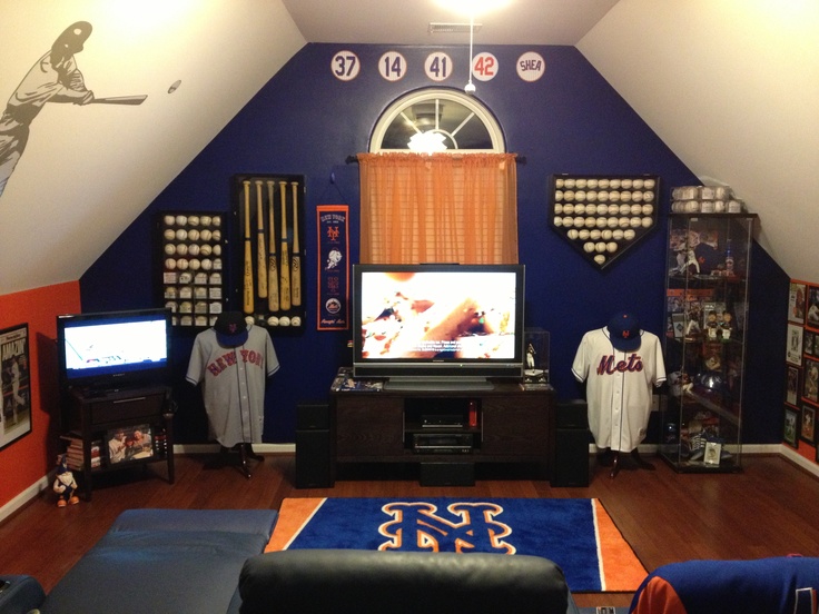 baseball attic mancave