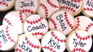 baseball cookies with names landscape lightened