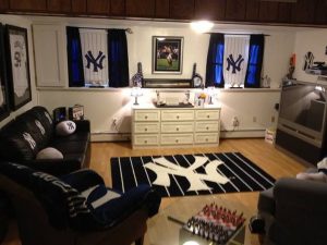 baseball spare room mancave