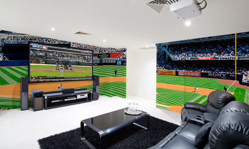 baseball wall image mancave