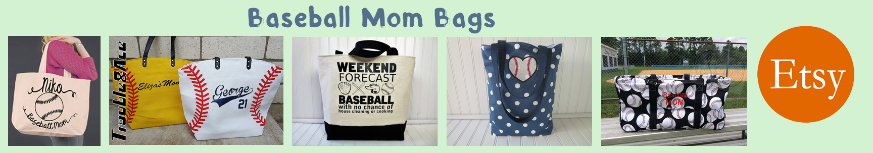 etsy baseball mom bags banner