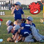 funny baseball kids banner
