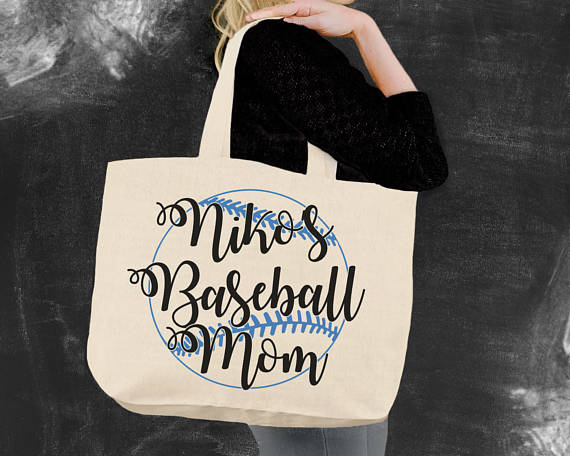 custom baseball mom bag