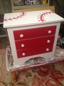 small baseball thread dresser