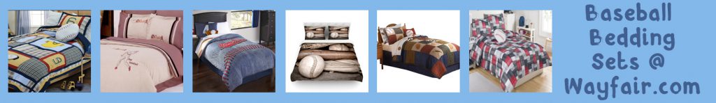 wayfair baseball bedding sets banner blue