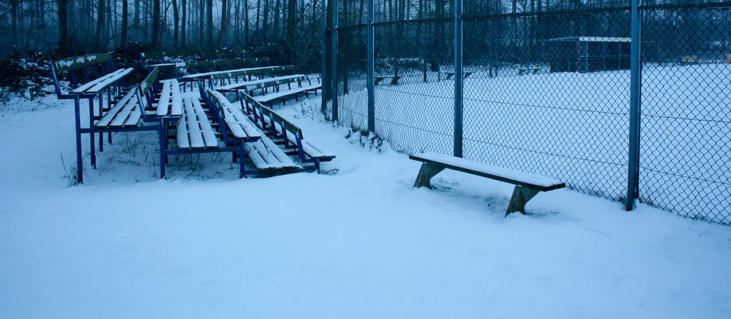 snowy baseball field cropped