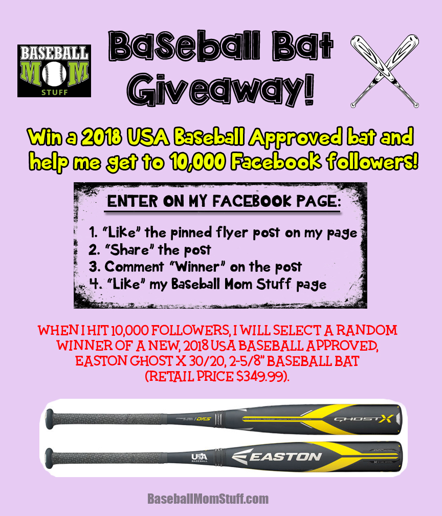 baseball bat giveaway v5 lavendar 10k
