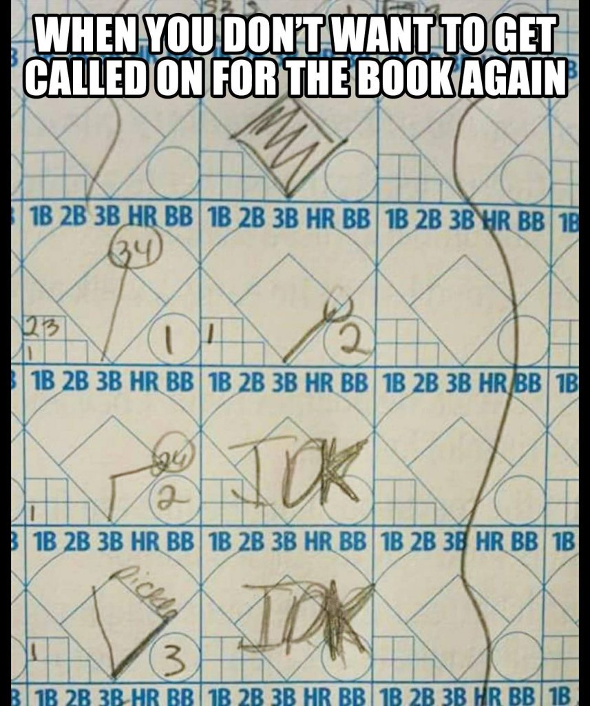 when you don't want to do the score book again