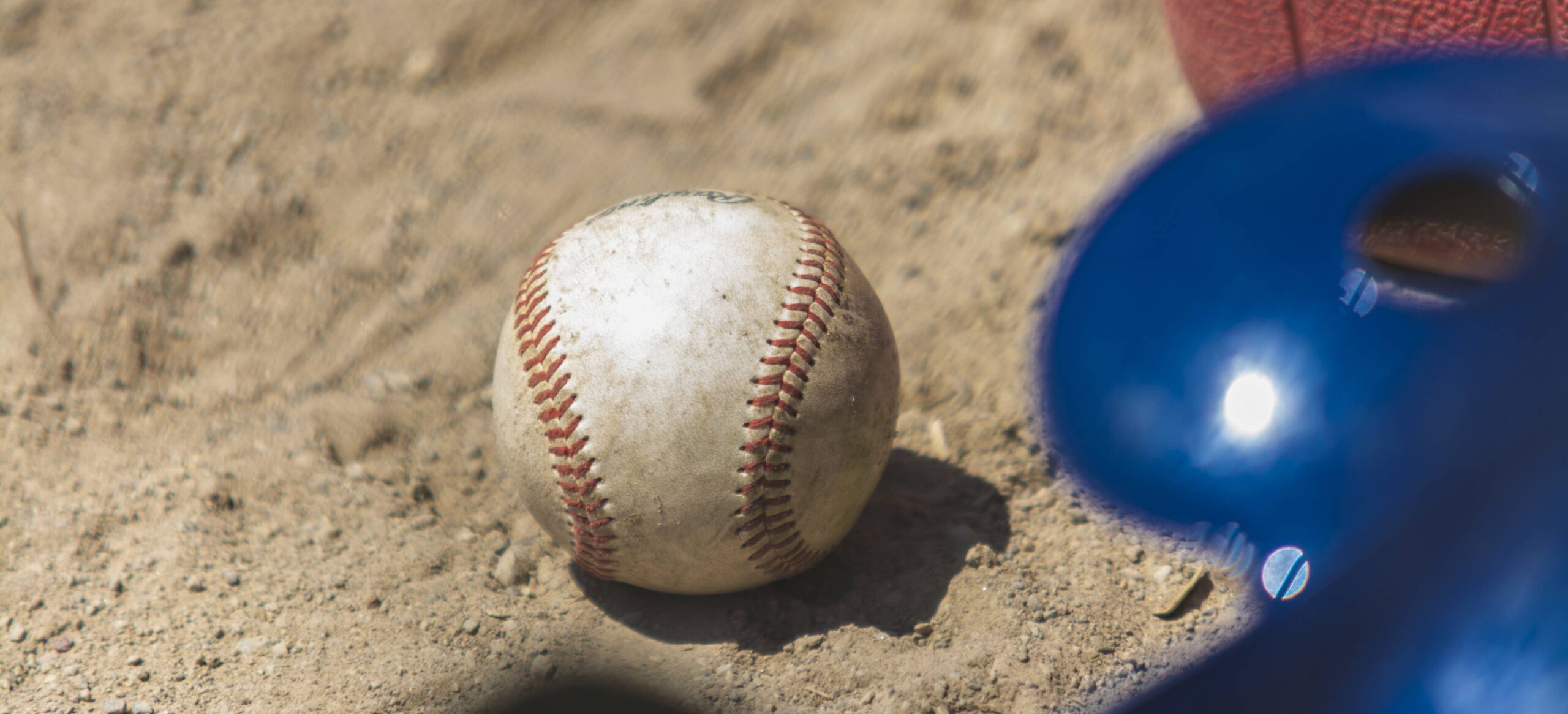 baseball in dirt