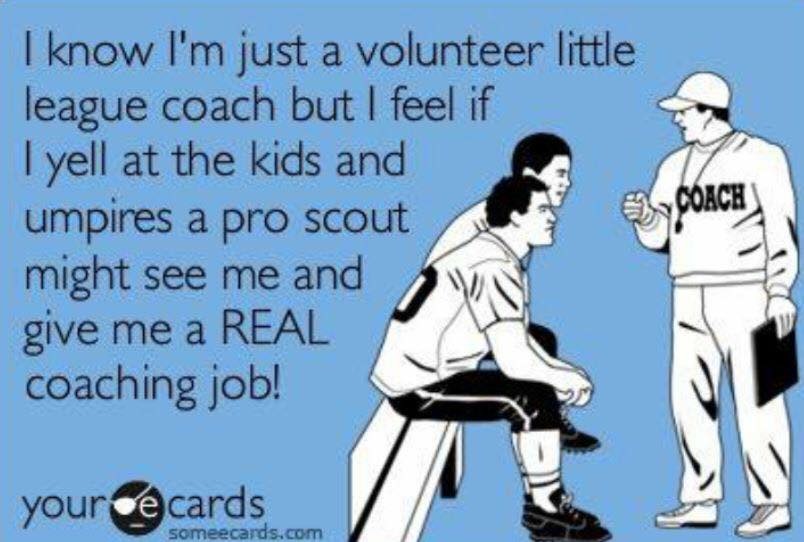 i know i'm just a volunteer little league coach