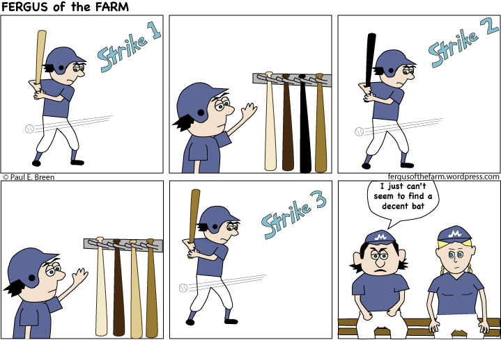 cant find a decent bat strikeout comic