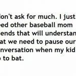 i dont ask for much baseball mom quote