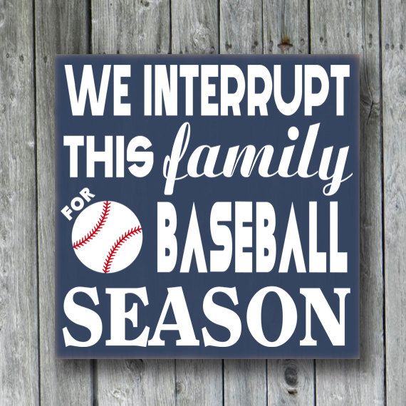 we interrupt this family for baseball season