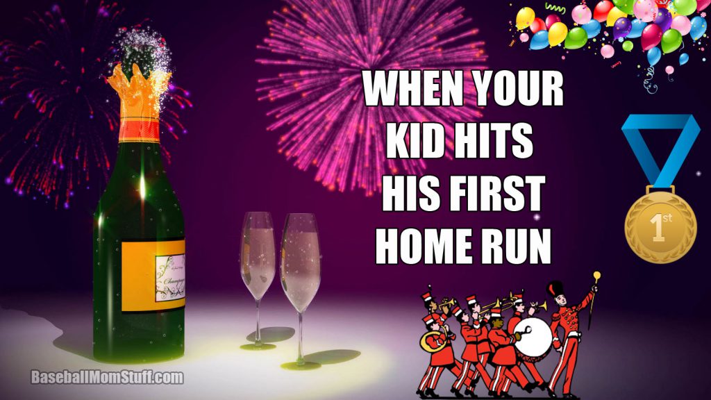 when your kid hits his first home run