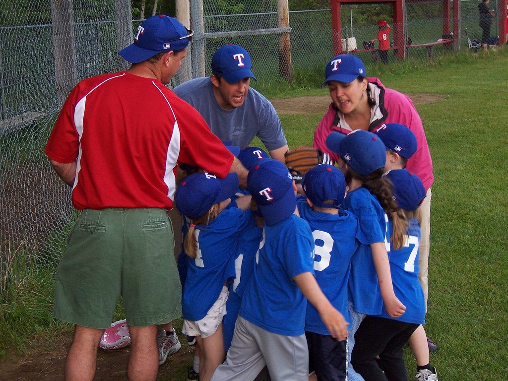 baseball team and coaches