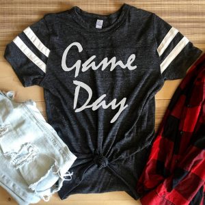 game day with white jeans