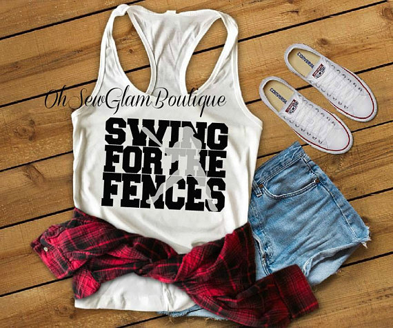 swing for the fences tank top