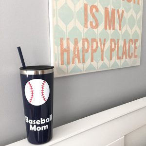 baseball mom tumbler