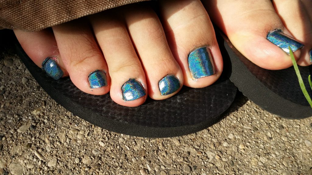 painted toenails