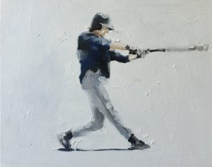 Baseball Painting Baseball Art Baseball PRINT Baseball Player