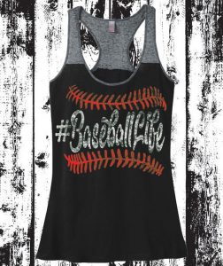 baseball life tank top