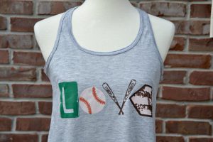 baseball shapes tank top