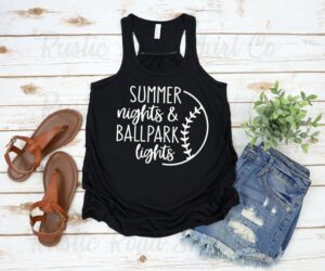 etsy summer nights & ballpark lights tank top