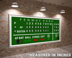 fenway park scoreboard poster