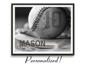 personalized baseball photo art