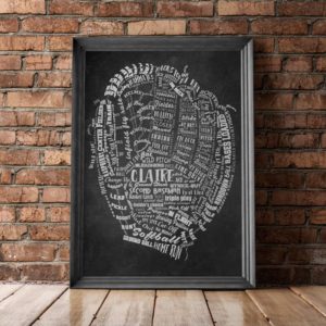 softball glove baseball art