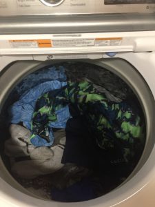 laundry in washer