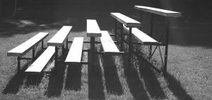 b&w bleachers