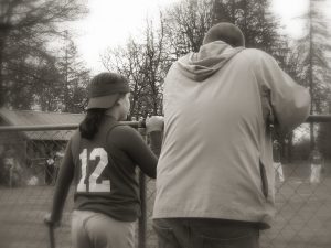 player with dad