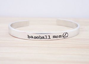 baseball mom cuff bracelet crop