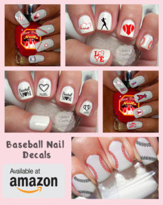 amazon baseball nail decals rectangular banner