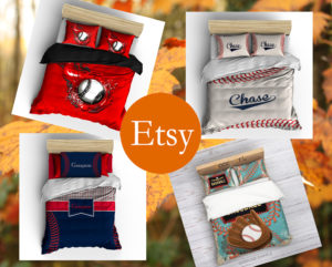 etsy rectangular baseball bedding banner