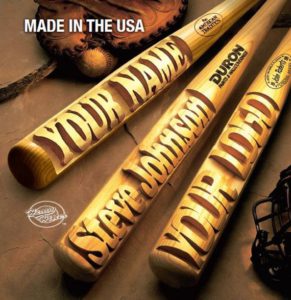 custom carved bat