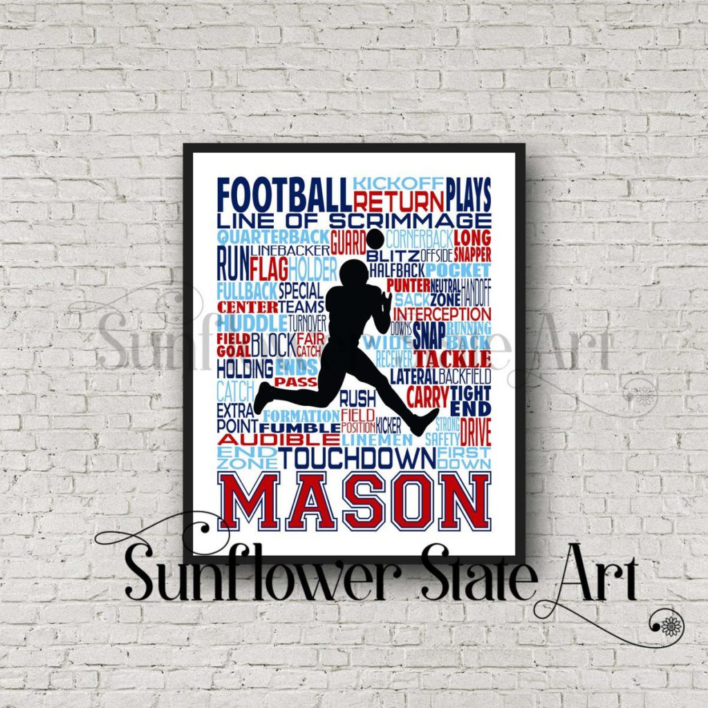 personalized football poster