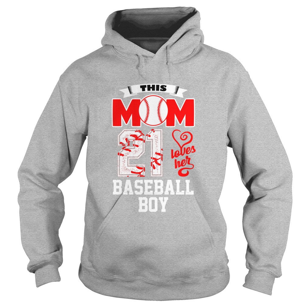 this mom loves her baseball boy with number gray