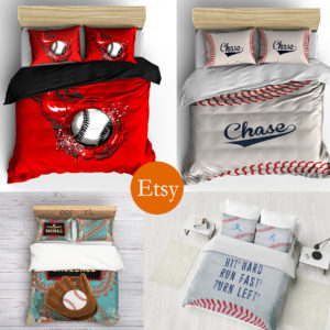 etsy 4 way baseball bedding rectangular banner