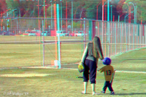 mother and baseball kid