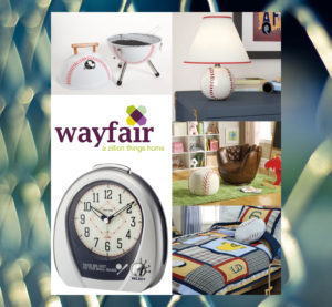 wayfair baseball items rectangular with fence background